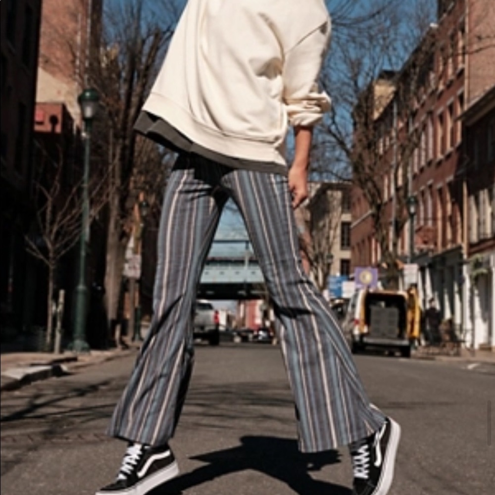Free people flare slip on pants with elastic waiste